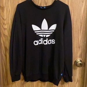 Adidas Black Pullover Crewneck Sweatshirt